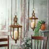 Set Of Two Rustic Finial Lanterns